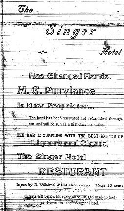 The Singer Hotel with MG Purviance