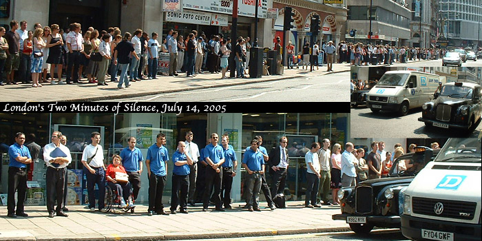 London English two minutes of silence July
