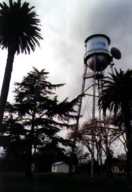 Water towers in the rail line in Biggs