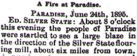Silver State Mill Fire