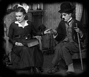 Edna Purviance and Charlie Chaplin in Sunnyside