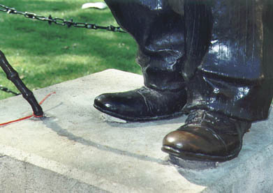 Charlie Chaplin Bronze Statue in Leicester Square in London