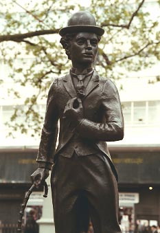 Charlie Chaplin Bronze Statue in Leicester Square in London