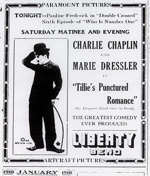 Charlie Chaplin and Marie Dressler in Tillie's Punctured Romance