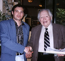 Dominique Dugros and Dinky Dean Riesner - Chaplin Festival - May 2000 in London