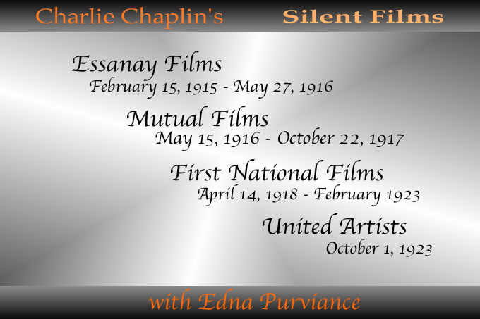 charlie chaplin silent films with edna purviance
