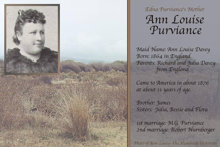 Edna Purviance's mother Louisa W. Davey